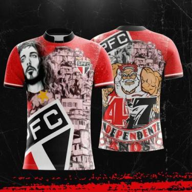 Imagem de Camiseta São Paulo Tricolor Independente Jason Arte Quebrada Sublimada
