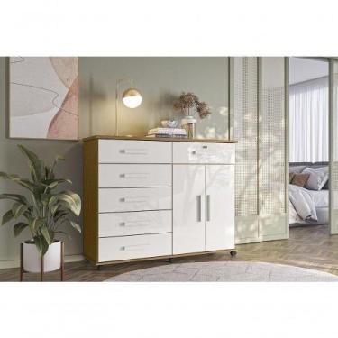 Imagem de Cômoda Platina Freijo-off White - Lukaliam - LUKALIAM MÓVEIS