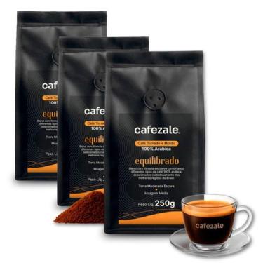 Imagem de Café Cafezale Equilibrado Moído Kit 3 Pacotes de 250g