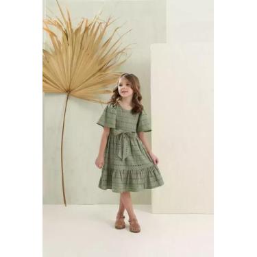 Imagem de Vestido Infantil em Laise Muvile Petit, Verde, 6