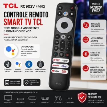 Imagem de Controle Smart TV TCL RC902V FMR2 com Google Assistente e Comando de V