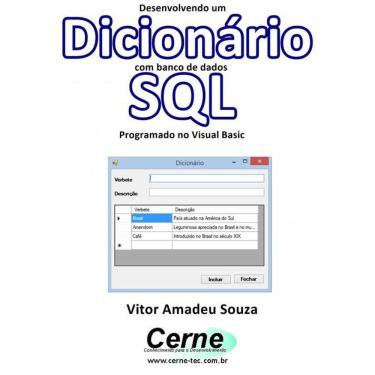 Imagem de Desenvolvendo Um Dicionario Com Banco De Dados Sql Programado No Visual Basic