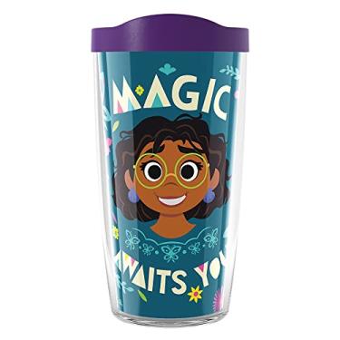 Imagem de Tervis Feito nos EUA Disney de parede dupla - copo de plástico isolado Encanto mantém as bebidas frias e quentes, 473 ml, transparente
