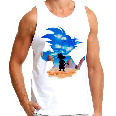 Imagem de CAMISETA MASCULINA REGATA Pequeno Goku Dragonball anime