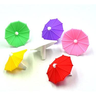 Imagem de Guarda-chuva 6 peças marcadores de copo de vinho marcadores de bebida pingentes de coquetel guarda-chuva picareta coquetel guarda-chuva decorativo coquetel coquetel bebida guarda-chuva para suprimentos de festa
