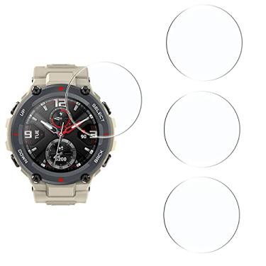 Imagem de Protetor de tela de vidro temperado Kelolin para Amazfit T-Rex/Amazfit T-Rex Pro - Protetor de tela antiarranhões, antirreflexo, anti-impressão digital [pacote com 4] compatível com Amazfit T-Rex/Amazfit T-Rex Pro