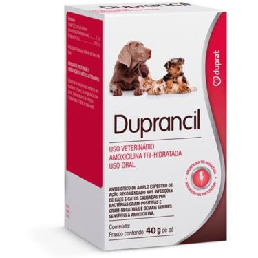 Imagem de Antibiótico Duprat Duprancil Amoxicilina Tri-Hidratada para Cães e Gatos - 40 g