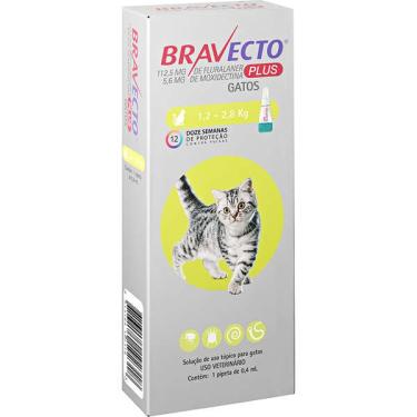 Imagem de Antipulgas MSD Bravecto Transdermal Plus para Gatos de 1,2 a 2,8 Kg - 1 Pipeta