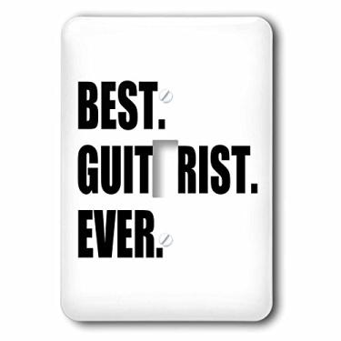 Imagem de 3dRose lsp_185003_1 Melhor presente divertido para guitarristas talentosos, capa de interruptor de luz de texto preto