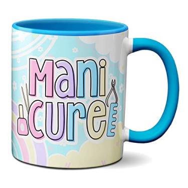 Imagem de Caneca Manicure Pedicure Profissional Unha Presente Criativo (Azul)