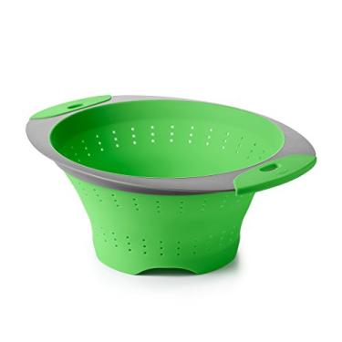 Imagem de OXO Escorredor dobrável de silicone Good Grips, 3,5 litros, verde