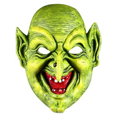 Imagem de Máscara De Bruxa De Terror Malvado De Espuma Pu Máscara De Cabeça De De Bruxa Adere?os De Terror De Halloween Adereço De Casa Mal-assombrada Máscara Verde Presente Cosplay