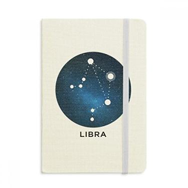 Imagem de Libra Constelação do signo do zodíaco Caderno Oficial Tecido Rígido Diário Clássico