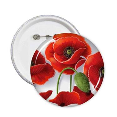 Imagem de Pintura de flores vermelhas, pétalas de milho, broches, emblema, emblema, acessório, 5 peças