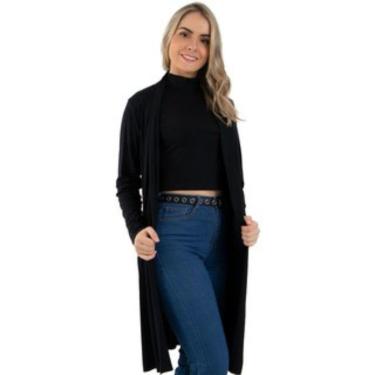 Imagem de Cardigan Kimono Liso Longo Viscolycra-Feminino