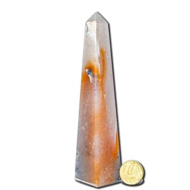 Imagem de Obelisco Aragonita Raio Laranja Lapidação Manual 12 a 15 cm
