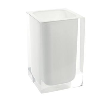 Imagem de Suporte de escova de dentes quadrado Arco-íris Gedy, branco