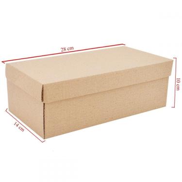 Imagem de Caixa De Papelão Para Calçado Com 50 Unidades Embalagens 28cm x 14cm x 10cm