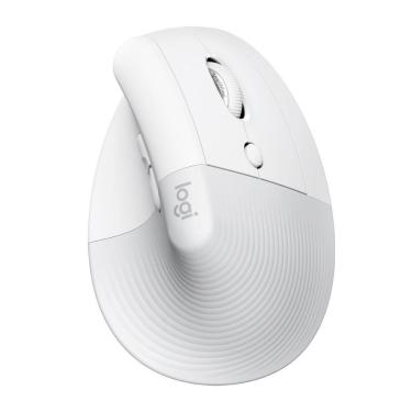 Imagem de Mouse Ergonômico Vertical sem Fio Logitech Lift - 4000 DPI - 6 Botões - Branco - 910-006469