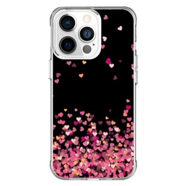 Imagem de Capa Capinha Anti Impacto para Iphone 11, 12, 13, 14, 15 e suas variações Modelo Cute Hearts com Fundo Preto (Iphone 11 Pro Max)