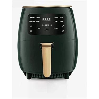 Imagem de Fritadeira de ar para uso doméstico Fritadeira de ar 5L, fritadeira elétrica de 1400 W, tela de toque inteligente, desligamento automático, fácil de limpar 310 mm * 270 mm (cor: verde) hopeful