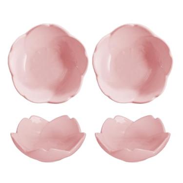 Imagem de WAIT FLY Lindos pratos de tempero de cerâmica em forma de Sakura de 7,6 cm / suportes para saquinhos de chá / pires de ketchup/pratos de aperitivo/vinagre especiarias salada de soja sushi wasabi