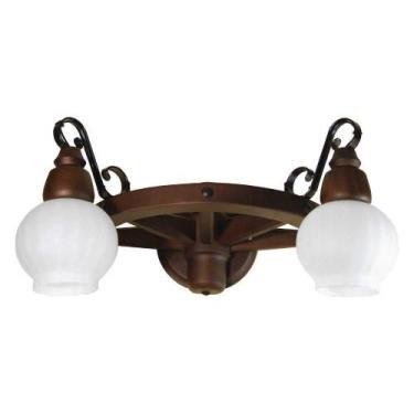 Imagem de Arandela Roda de Carroça Envelhecido 2 Lâmpadas 602E - Luminárias Mull