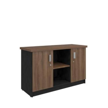 Imagem de Armário Baixo Credenza cor Nature/Preto 0,741,20X0,45 Incoflex