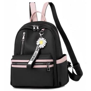 Imagem de Mochila Feminina Escolar Impermeável De Nylon De Alta Qualidade Com Ch