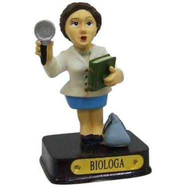 Imagem de Boneco Profissional Biologa Miniatura Decoração 8cm - Zona Livre