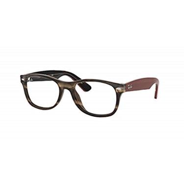 Imagem de Ray-Ban RX5184-5798 óculos, tartaruga; armação marrom 50 mm com lente transparente de demonstração, Tartaruga; marrom, 50mm
