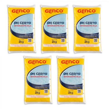 Imagem de Kit 5 Ph Certo Genco Elevador De Alcalinidade Piscinas 2kg