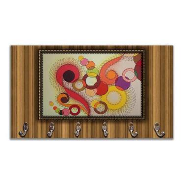 Imagem de Cabideiro de Parede Porta Colar Chaves Cintos Toalhas Vibração - Forma