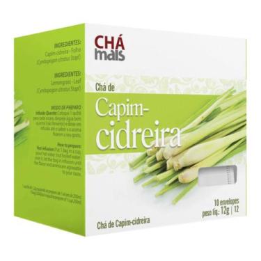 Imagem de Chá de Capim-Cidreira Natural Cx10 Sachês 1g - Chá Mais, Capim-cidreir