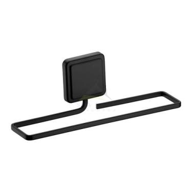 Imagem de Porta toalha Lavabo Rosto mãos Banheiro Preto Fosco Future, 183PT