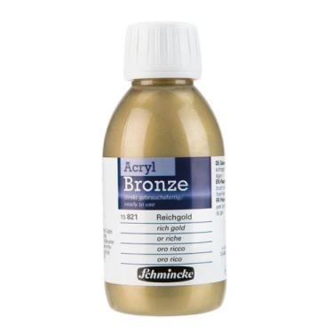 Imagem de Acryl Bronze Schmincke Acabamento Metálico 150ml Rich Gold