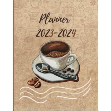 Imagem de Weekly planner 2023-2024: for coffee theme lover: One and half Years (June 2023 to December 2024); with birthday reminders and inspirational quotes