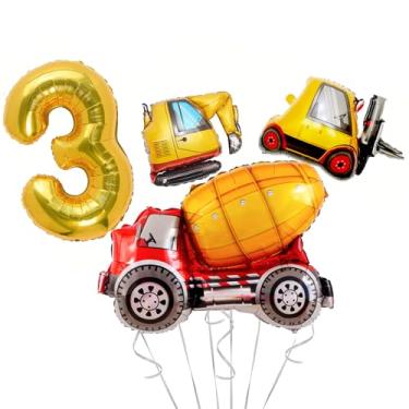 Imagem de Construction Birthday Party Supplies 3 Years Old,Construction Balloons Construction Party Balloon Garland Kit for Construction Quarantine Party Decorations