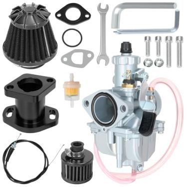 Imagem de YOXUFA VM22 Kit de cabo de acelerador de tubo de admissão de carburador para não Hemi Predator 212cc Coleman CT200U CT200U-EX BT200X KT196 GX160 GX200 Motor Baja Warrior MB200 196cc Mini Bike Go Kart Parts