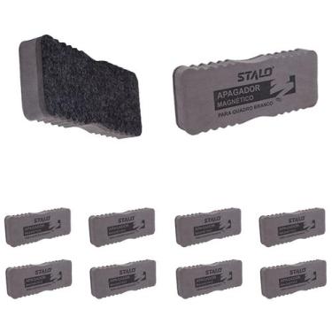 Imagem de Apagador Magnético para Quadro Branco e Lousa Stalo Kit 10 Unidades (8