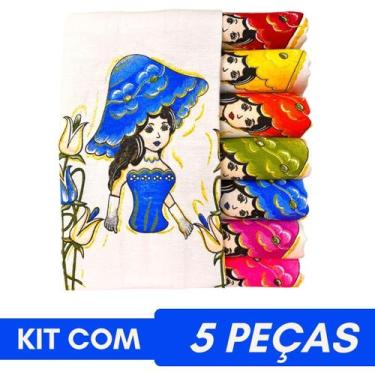 Imagem de Pano Para Fazer Saia Crochê Boneca Artesã C/ Glitter - 5 Un. - DRKZA