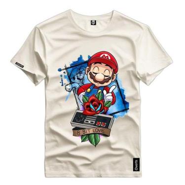 Imagem de Camiseta Masculina Mario Personagem Divertido Camisa Premium Malha Alg