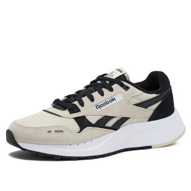 Imagem de Reebok Tênis masculino clássico de couro, Giz vintage/areia/preto, 43