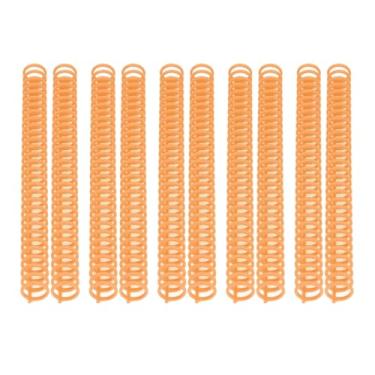 Imagem de ASHATA 10 Pacote 30 Pentes de Encadernação de Anel, Multicoloris, Capacidade de 150 Folhas, Tamanho de Papel A4 B5 A5, Encadernação Combina Espinhas para Estudantes e Colegas de (Laranja)