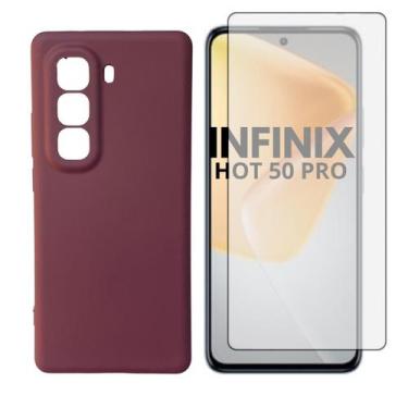 Imagem de Capa + Pelicula Vidro 3D Compativel Com Infinix Hot 50 Pro - Generica,