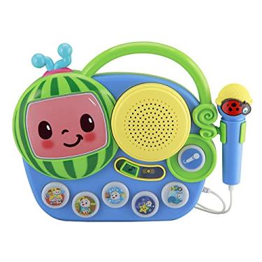 Imagem de eKids Cocomelon Singalong Boombox com microfone, música integrada e luzes piscantes
