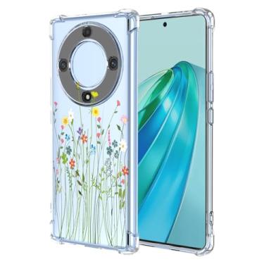 Imagem de GTBDEKI Capa transparente Honor X9A/X40/Magic 5 Lite, padrões de jardim de flores, TPU protetora, modelo de telefone compatível: RMO-NX1, silicone, ajuste fino, absorção de choque, proteção da lente