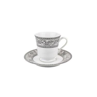 Imagem de Xícara Café com Pires 60ml Porcelana Schmidt - Dec. Kate 2317, 2317, 8