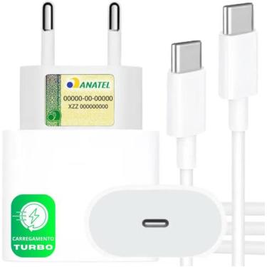 Imagem de Carregador Turbo Cabo Usb C Fonte 30W Ultra Rapido Compatível Modelo i