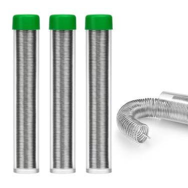 Imagem de 3 peças de fio de solda sem chumbo, solda de núcleo de resina de estanho de alta pureza para reparo de componentes de solda elétrica eletrônica, baixo resíduo (1,0 mm)